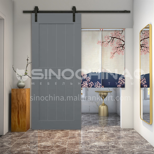 R grey color new design European style barn kitchen door durable using dressing room hanging sliding door 
